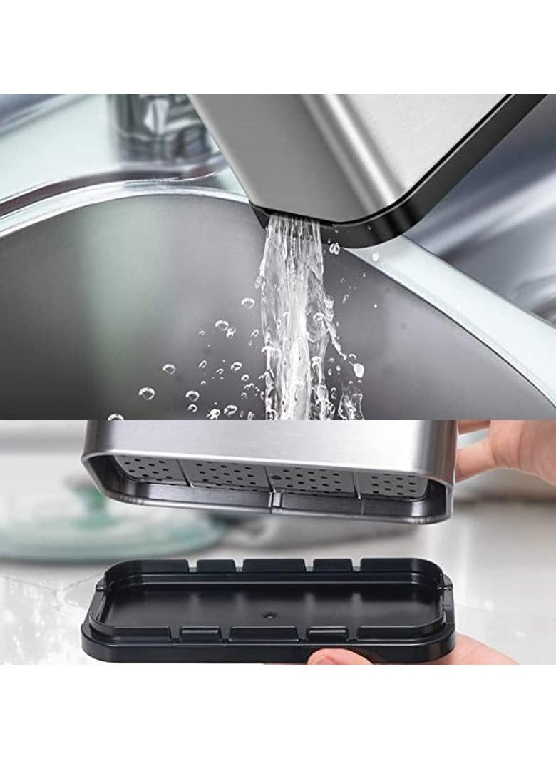 صفاية معالق استاليس *بلاستيك مقسمه الي 4 خانات بقاعدة منفصلة لتصفية المياة وكمان القاعدة مزودة بمزراب - Image 2